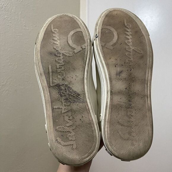 Salvatore Ferragamo White leather lace up logo trainers sneakers size US 7.5 - Picture 5 of 9